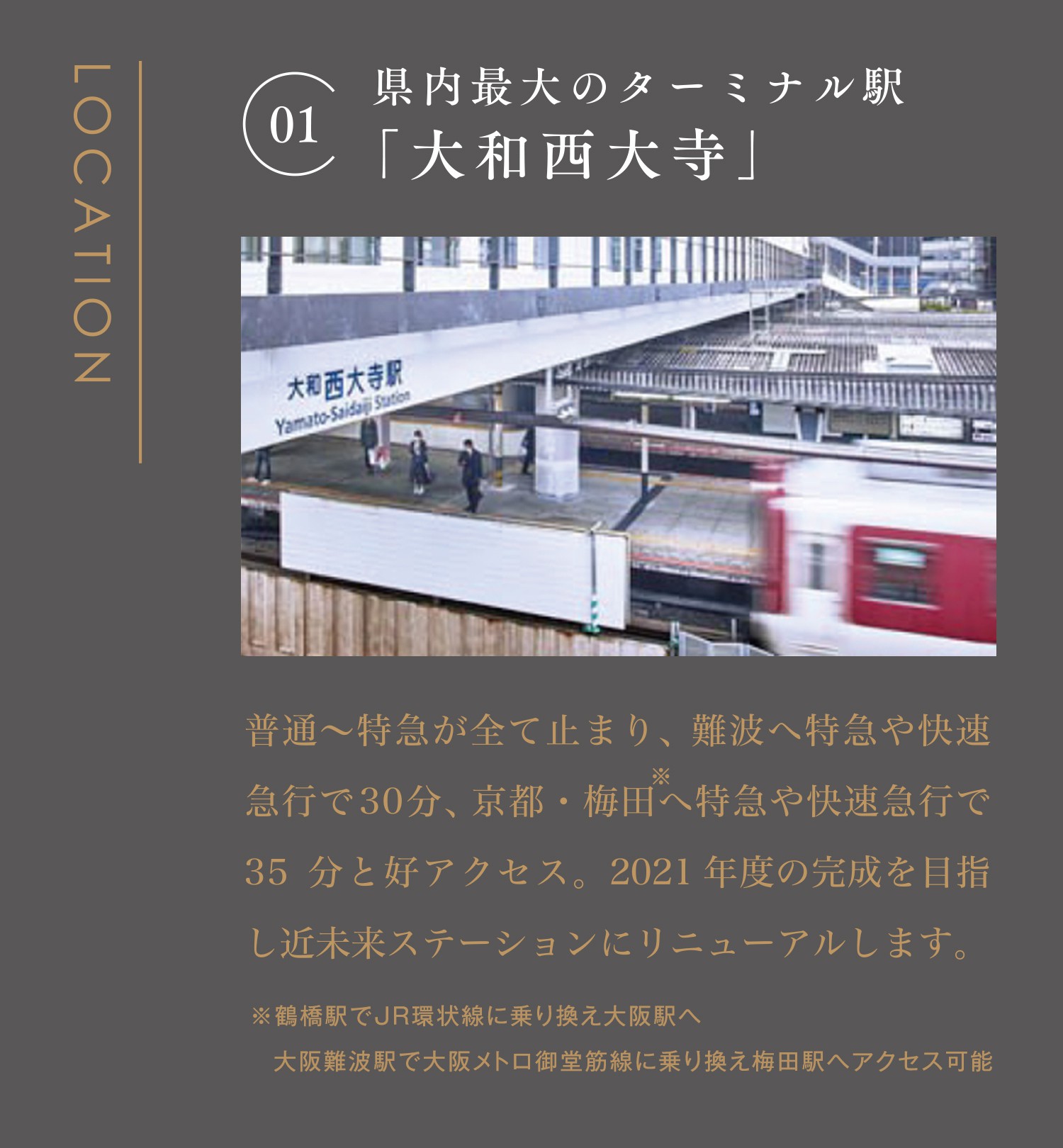 県内最大のターミナル駅「大和西大寺」